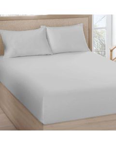 JOGO DE CAMA CASAL 138x188x30 PLUSH 3 PECAS CINZA BENE CASA