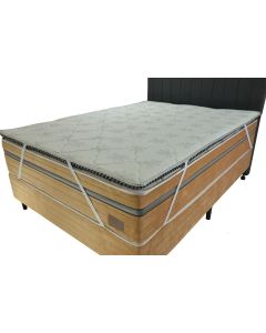 PILLOW TOP SOFT SOLTEIRO 88X188X5CM MATELASSE FLOCOS BEGE TASCA