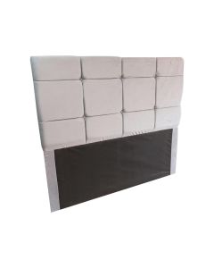 CABECEIRA CASAL LUNA VELUDO CINZA