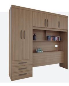 ROUPEIRO ARMARIO 5 PORTAS 3 GAVETAS HERVAL CANCUN CEDRO PH1801 HERVAL